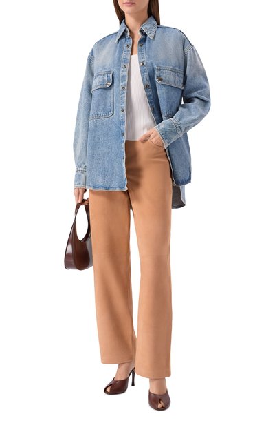 Женские замшевые брюки 12 STOREEZ, арт. 137321