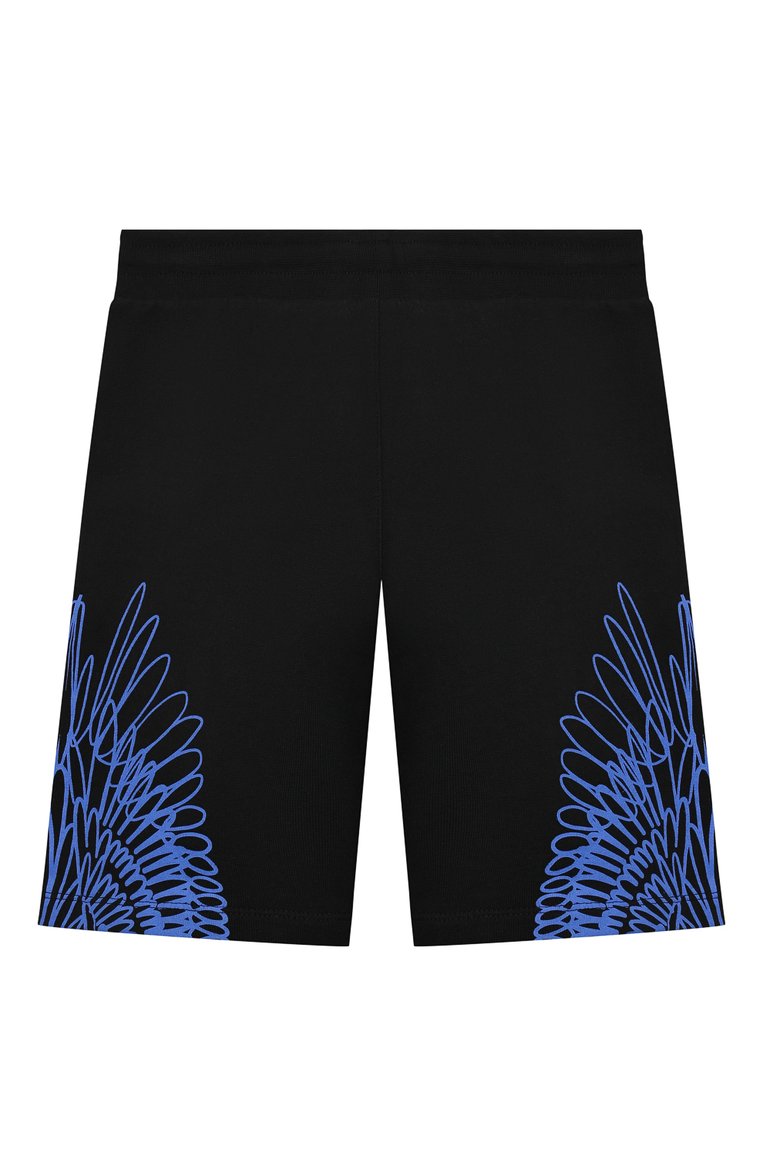 Детские хлопковые шорты MARCELO BURLON KIDS OF MILAN черного цвета, арт. 21E/B/MB/3200/0020/2-6Y | Фото 2 (Мальчики Кросс-КТ: Шорты-одежда; Материал внешний: Хлопок; Региональные ограничения белый список (Axapta Mercury): RU, Не проставлено; Материал сплава: Проставлено; Нос: Не проставлено; Ростовка одежда: 6 лет | 116 см)