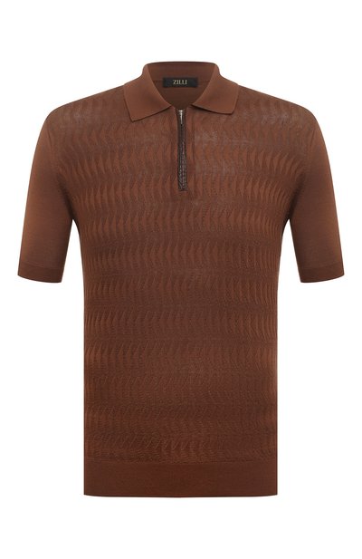 Мужская шелковое поло ZILLI, арт. KZP002M0642VTS000