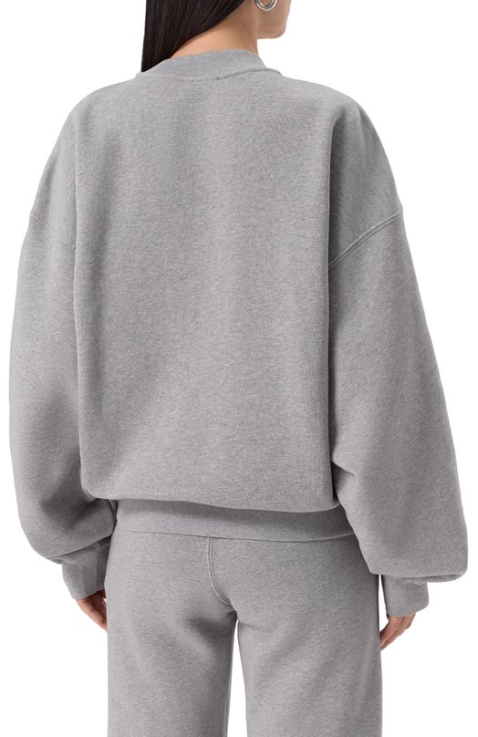 Хлопковый свитшот Off-White 0WBA075S25FLE0040514 Серый  0WBA075S25FLE0040514 Фото 4