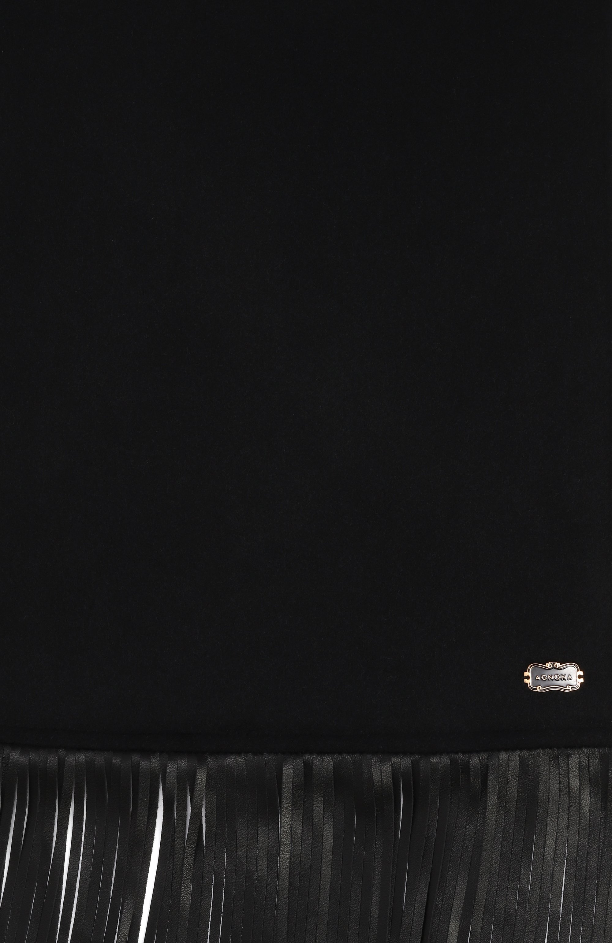 Кашемировый шарф AGNONA черного цвета по цене 208000 руб., арт. AS0804E/D7036E, фото 4 Кашемировый шарф AGNONA, арт. AS0804E/D7036E, фото 4