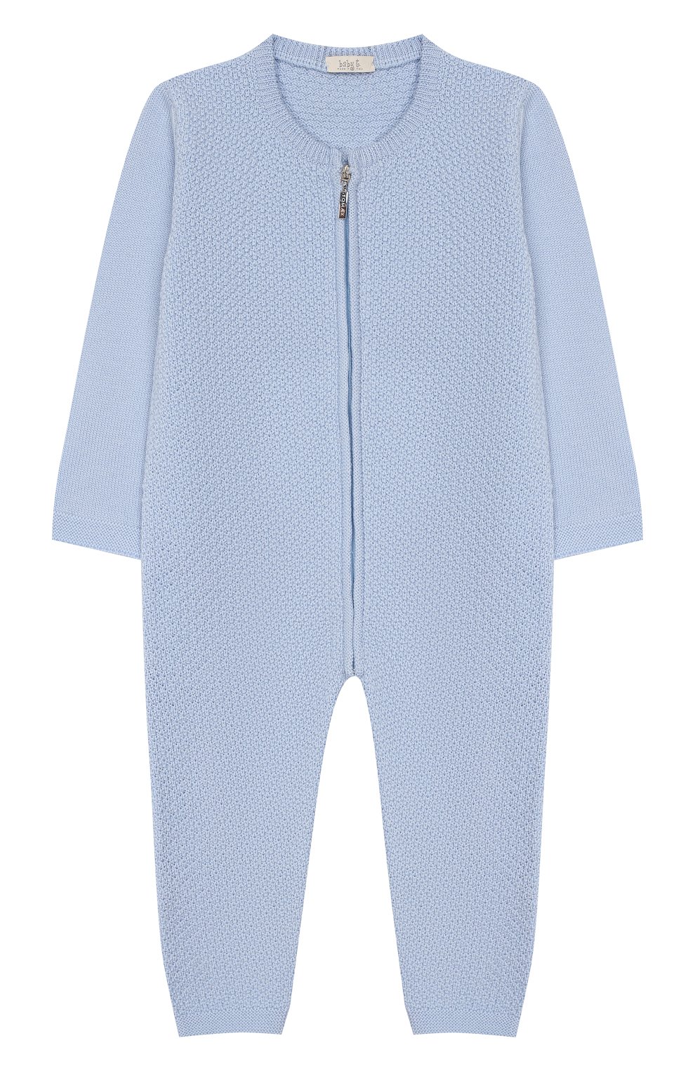 Шерстяной комбинезон BABY T голубого цвета по цене 9865 руб., арт. 18AI011TZ/1M-12M, фото 1 Шерстяной комбинезон BABY T, арт. 18AI011TZ/1M-12M, фото 1