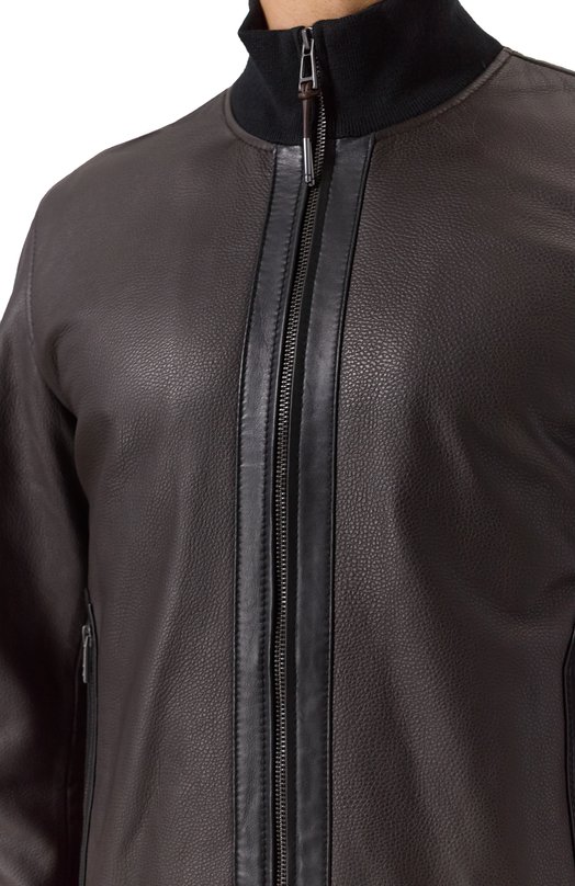 Кожаный бомбер Windsor T0RIN0-L/1300140 Коричневый  T0RIN0-L/1300140 Фото 5