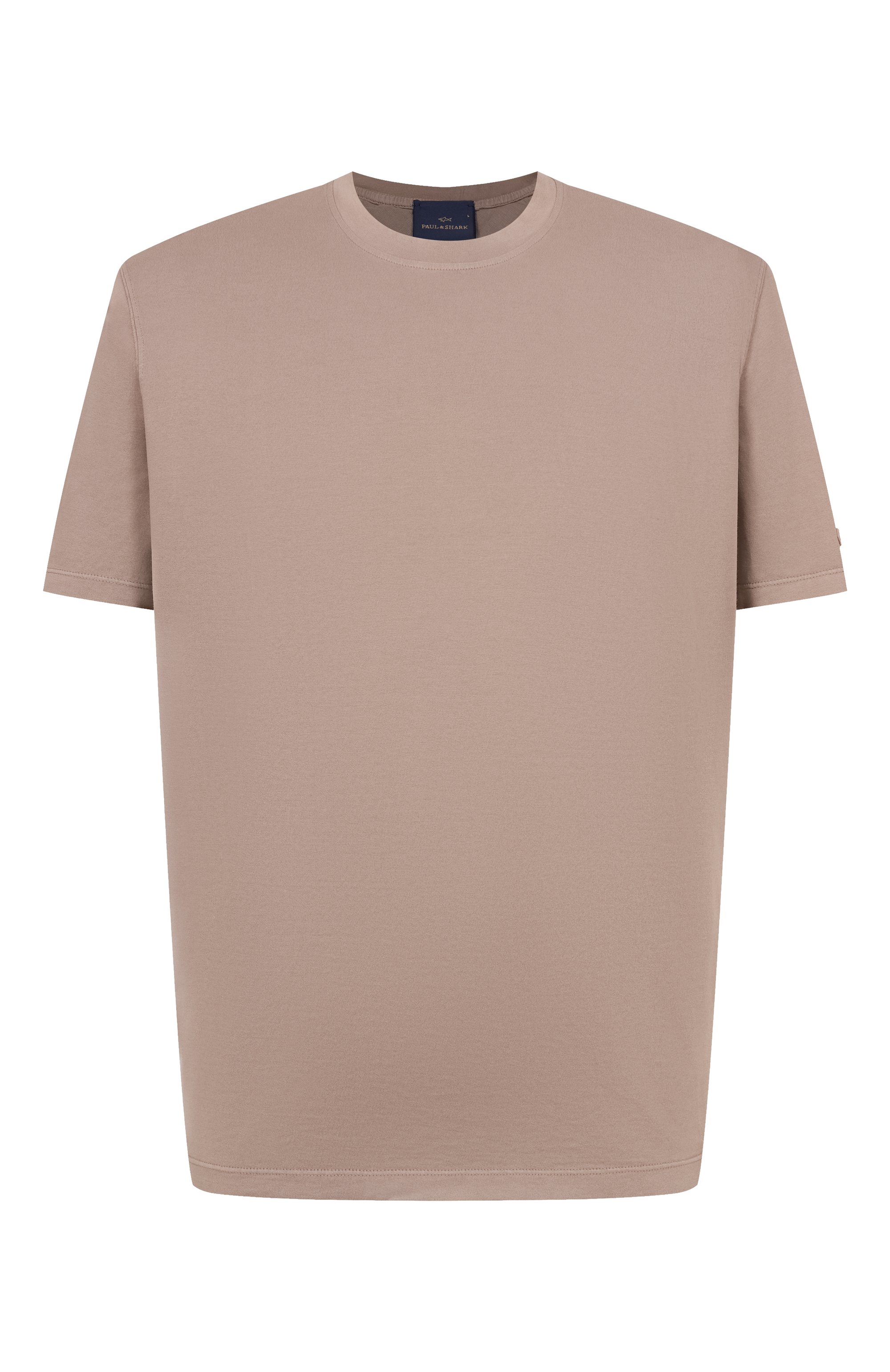 Хлопковая футболка PAUL&SHARK темно-бежевого цвета по цене 19950 руб., арт. 25411006, фото 1 Хлопковая футболка PAUL&SHARK, арт. 25411006, фото 1