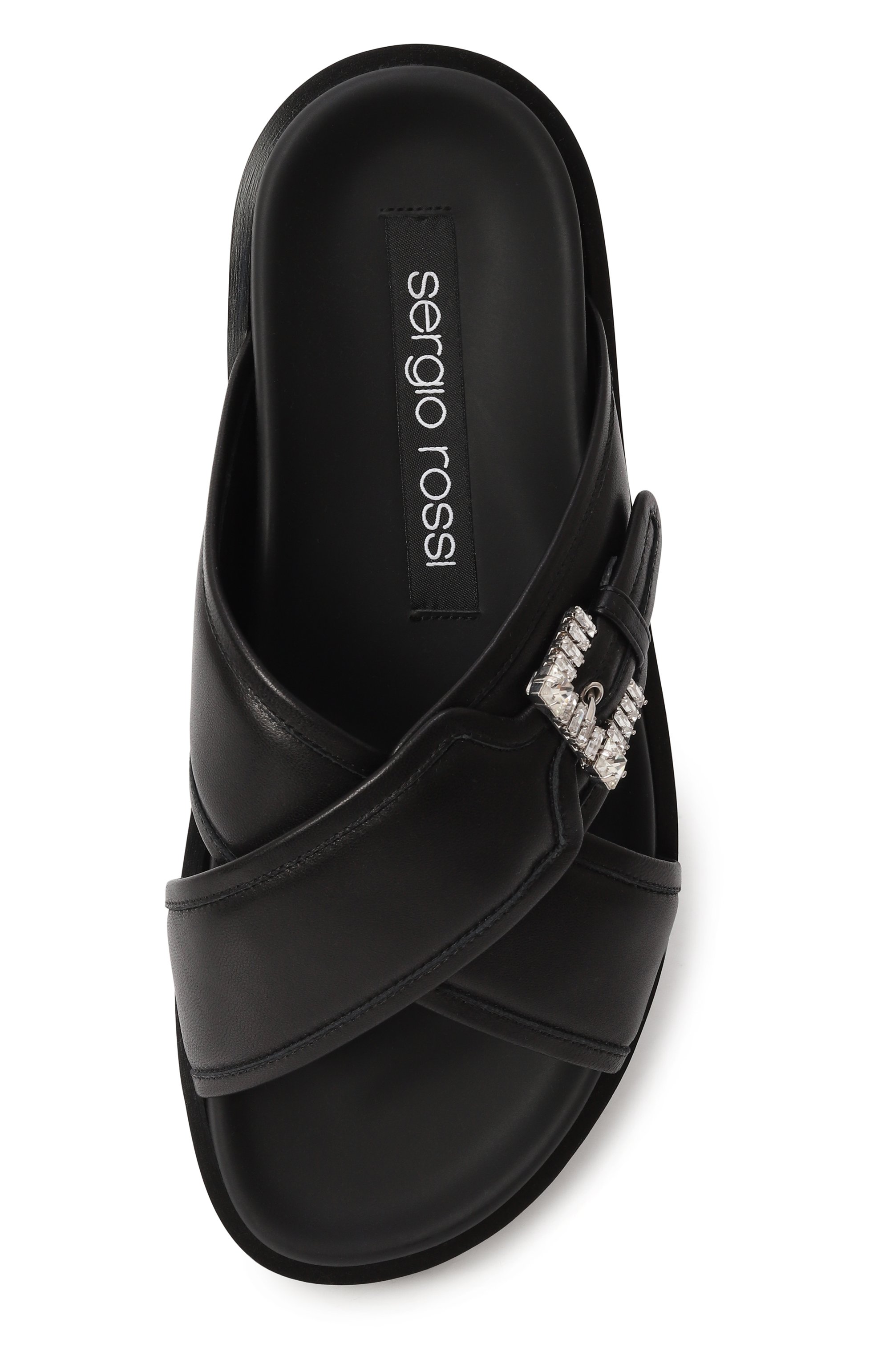 Кожаные шлепанцы sr twenty buckle SERGIO ROSSI, арт. B10390/MNAN07, фото 6