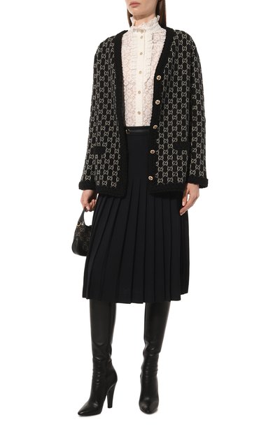 Шерстяной кардиган GUCCI черного цвета по цене 316800 руб., арт. 644570 XKBN1, фото 2 Шерстяной кардиган GUCCI, арт. 644570 XKBN1, фото 2