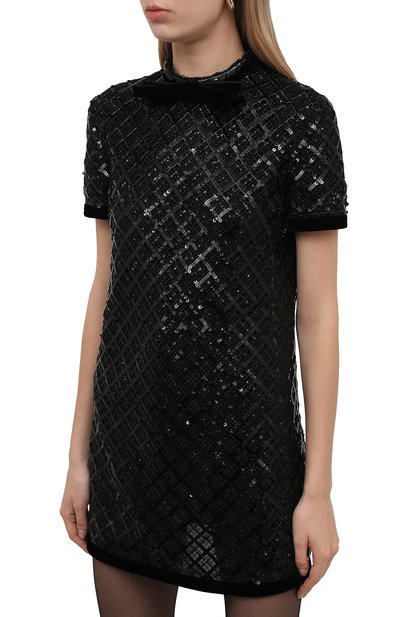 Платье с пайетками SAINT LAURENT, арт. 665412/Y9D02, фото 3