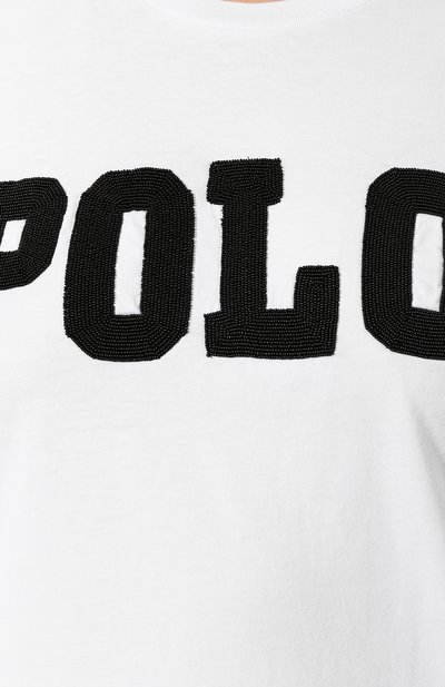Хлопковая футболка POLO RALPH LAUREN белого цвета по цене 17800 руб., арт. 211763498, фото 5 Хлопковая футболка POLO RALPH LAUREN, арт. 211763498, фото 5