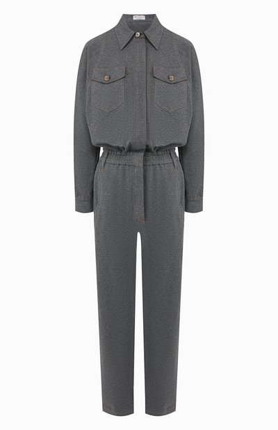Женский хлопковый комбинезон BRUNELLO CUCINELLI, арт. MP827P7049