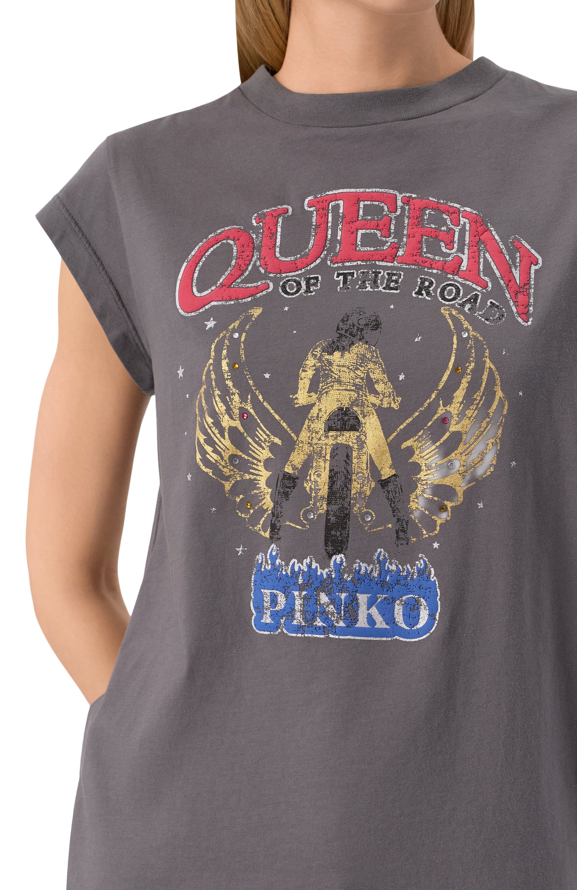 Хлопковая футболка PINKO, арт. 104603/A2DA, фото 5