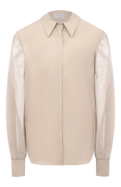 Женская рубашка с отделкой пайетками BRUNELLO CUCINELLI, арт. M0091NY916