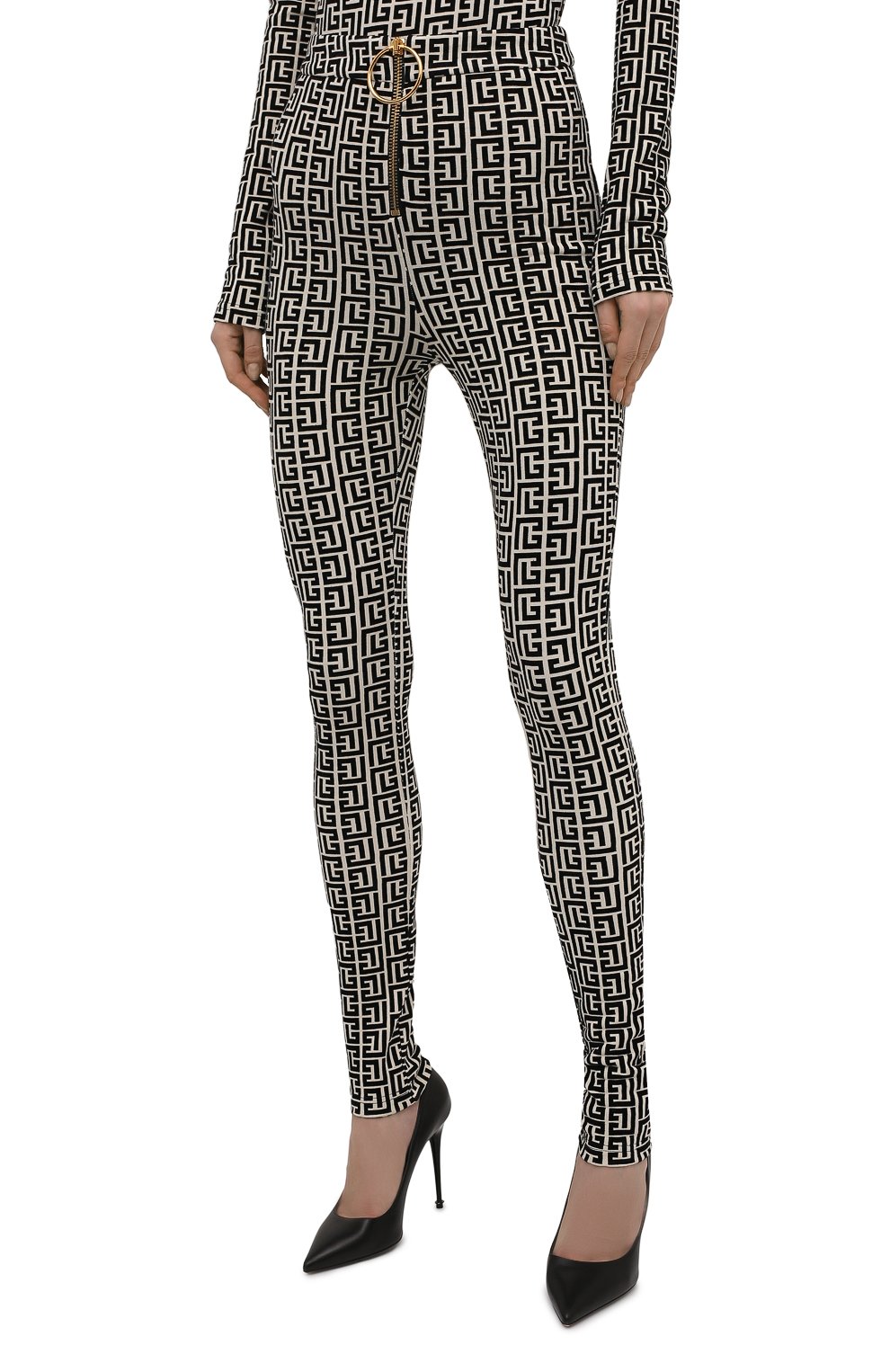 Легинсы из вискозы balmain x rossignol BALMAIN, арт. WF2PD031/J226, фото 3