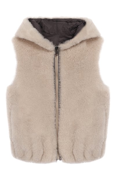 Двусторонний жилет с капюшоном BRUNELLO CUCINELLI, арт. BPMWE8769B, фото 1