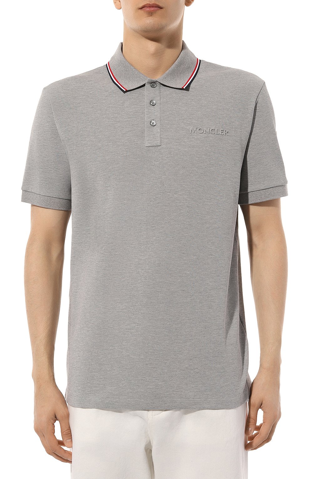 Хлопковое поло MONCLER, арт. 8A000-06-84556, фото 3