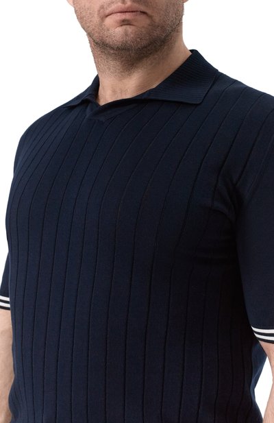 Хлопковое поло KITON темно-синего цвета по цене 218500 руб., арт. UMK0708, фото 5 Хлопковое поло KITON, арт. UMK0708, фото 5
