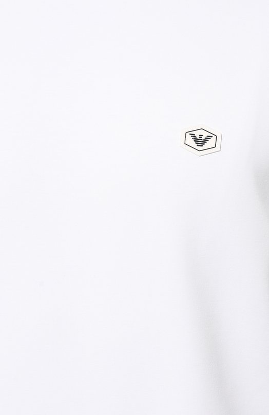 Хлопковый свитшот Emporio Armani 8N1MD1/1JHSZ Белый  8N1MD1/1JHSZ Фото 5