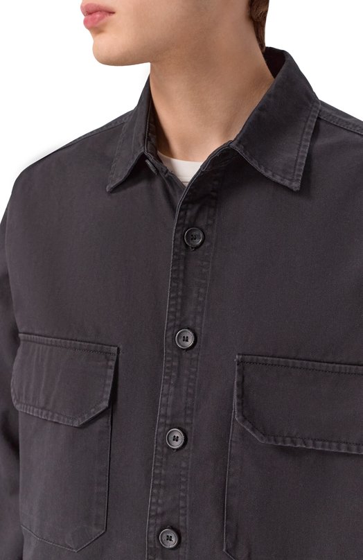 Хлопковая рубашка White Sand 26SU20/63 Чёрный  26SU20/63 Фото 5