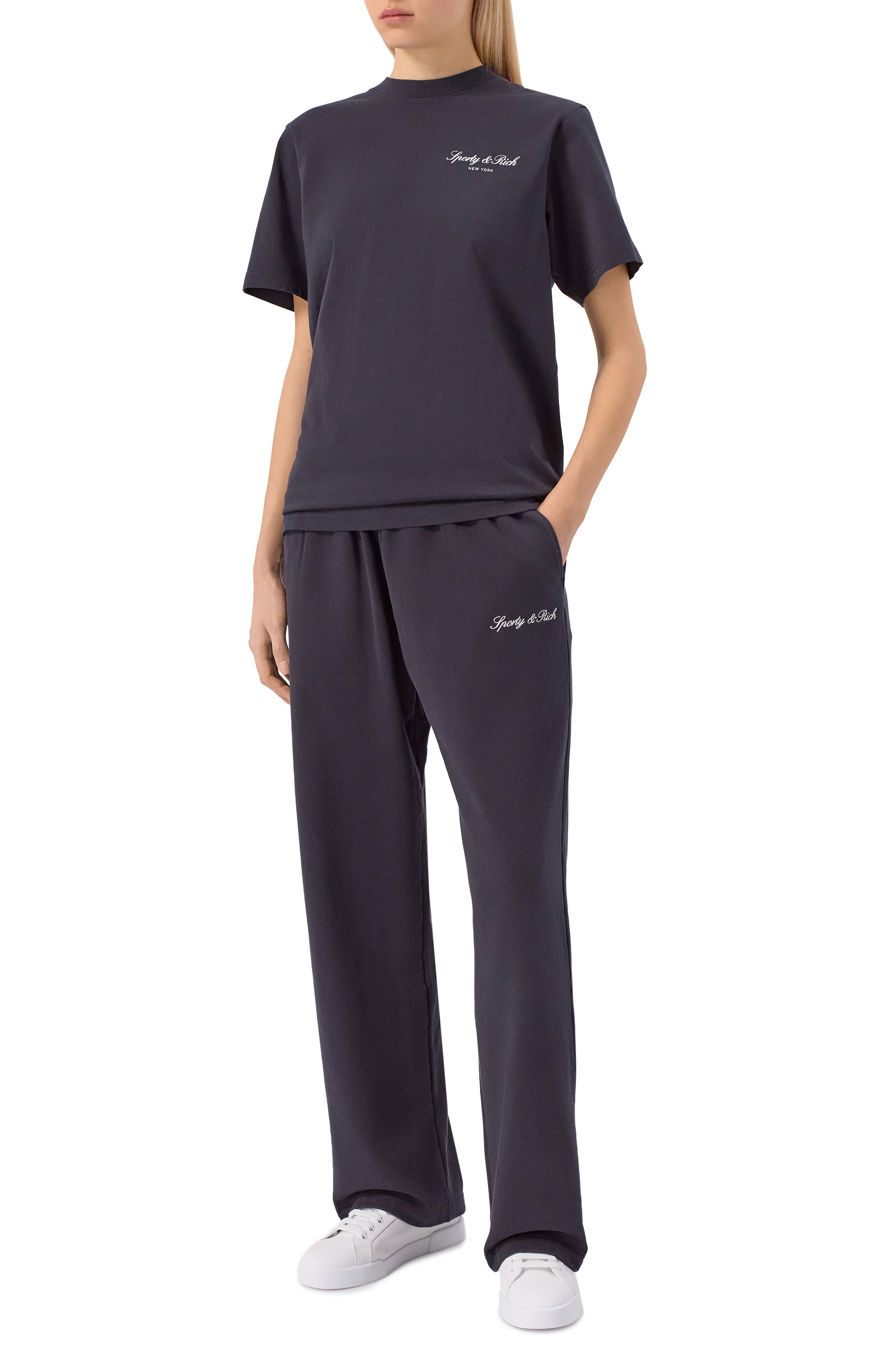 Хлопковая футболка SPORTY AND RICH, арт. T004360329BA01, фото 2