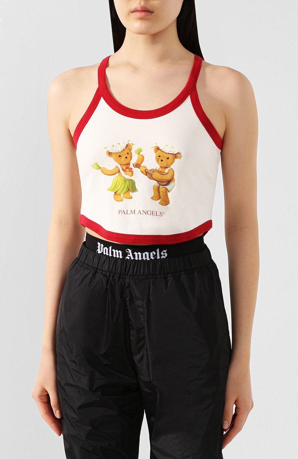 Хлопковый топ PALM ANGELS белого цвета по цене 29800 руб., арт. PWAD029S20JER0010360, фото 3 Хлопковый топ PALM ANGELS, арт. PWAD029S20JER0010360, фото 3