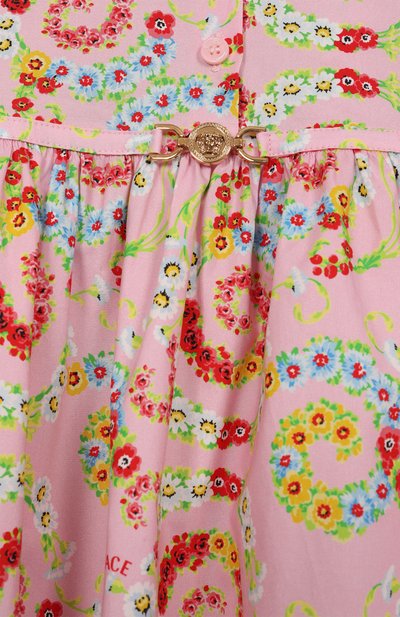 Хлопковое платье-рубашка VERSACE, арт. 1018142/1A13110/4A-6A, фото 3