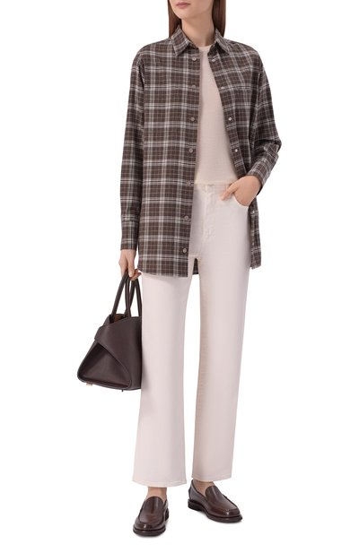 Хлопковая рубашка KITON коричневого цвета по цене 114000 руб., арт. D52445H09062, фото 2 Хлопковая рубашка KITON, арт. D52445H09062, фото 2