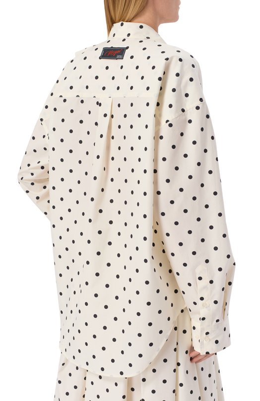 Хлопковая рубашка MSGM 4042MDE08/267353 Кремовый  4042MDE08/267353 Фото 4