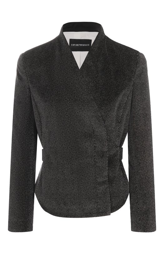 Хлопковый жакет Emporio Armani EW002649/TE16728 Серый EW002649/TE16728