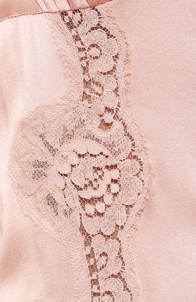 Однотонный топ из смеси шелка и хлопка с кружевной отделкой DOLCE & GABBANA, арт. F72K9T/FUACD, фото 5
