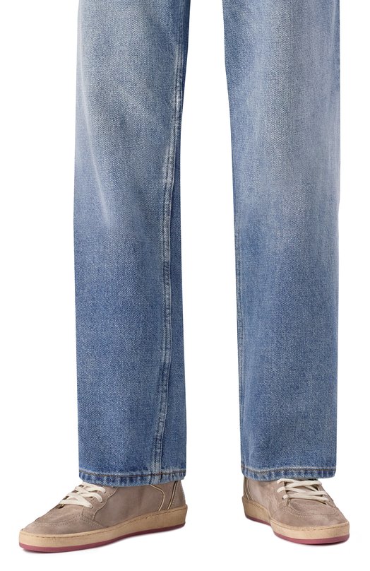 Замшевые кеды Ball Star Golden Goose Deluxe Brand GWF00327.F007474 Бежевый  GWF00327.F007474 Фото 2