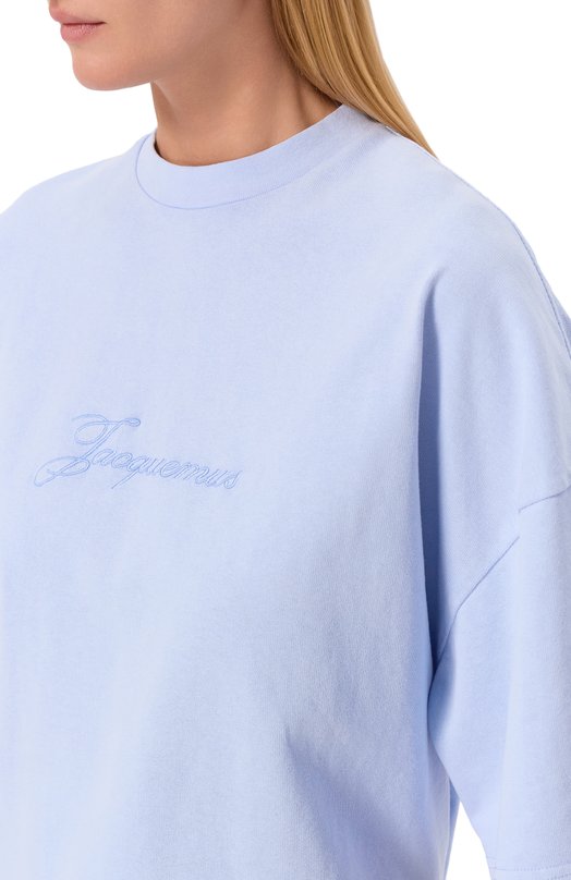 Хлопковая футболка Jacquemus 26ETSW00590/AJ00045 Голубой  26ETSW00590/AJ00045 Фото 5