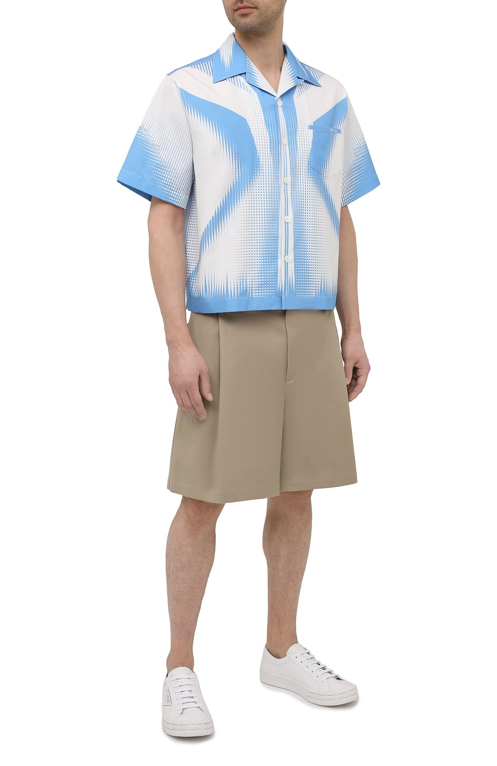 Хлопковая рубашка PRADA белого цвета по цене 130000 руб., арт. UCS318-1YN2-F0UB3-211, фото 2 Хлопковая рубашка PRADA, арт. UCS318-1YN2-F0UB3-211, фото 2