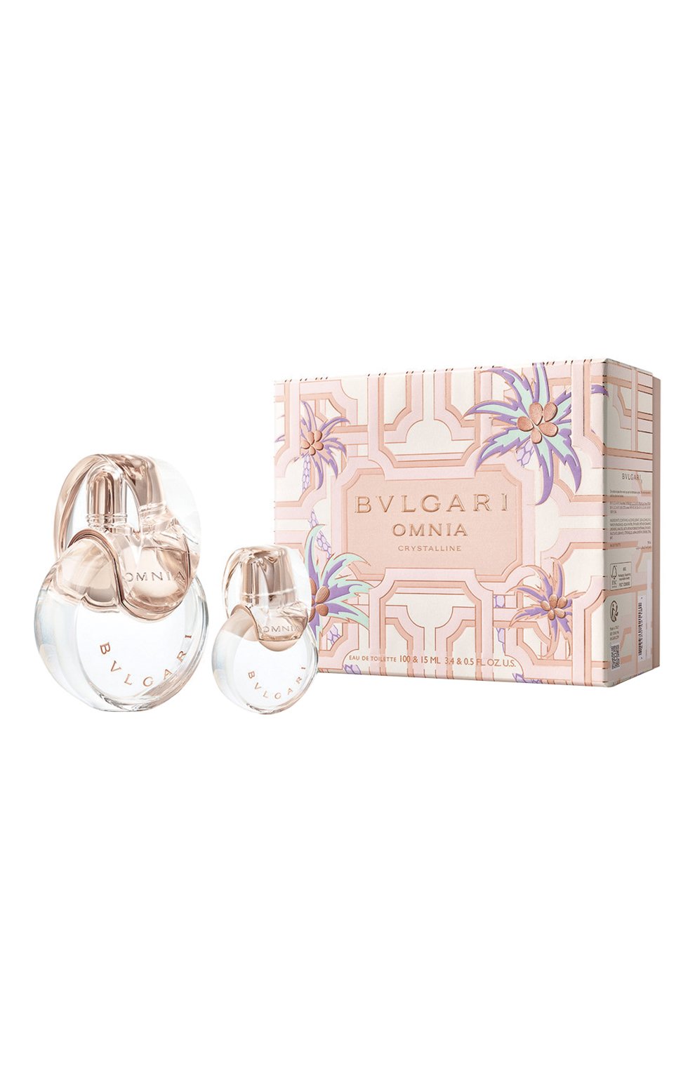 Набор omnia crystalline (100+15ml) BVLGARI бесцветного цвета по цене 16280 руб., арт. 42235BVL, фото 1 Набор omnia crystalline (100+15ml) BVLGARI, арт. 42235BVL, фото 1