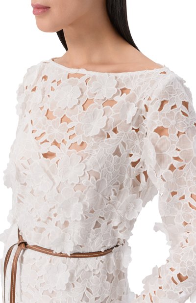 Хлопковое платье ZIMMERMANN белого цвета по цене 199500 руб., арт. 6816DRS264, фото 4 Хлопковое платье ZIMMERMANN, арт. 6816DRS264, фото 4