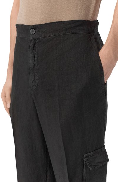 Льняные брюки-карго INLINUM, арт. CARG0RU/TR0PEA, фото 5