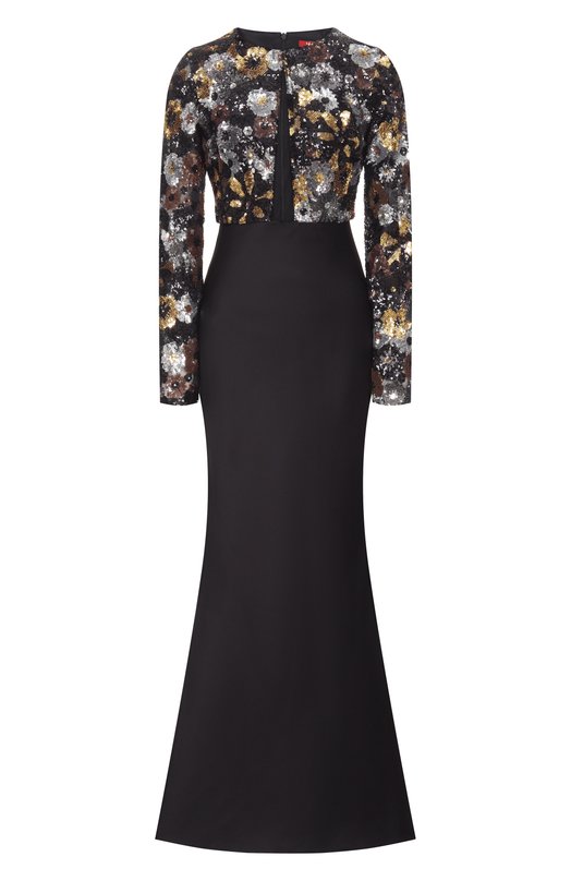Платье с отделкой пайетками Max Mara Studio LASTRA Чёрный LASTRA