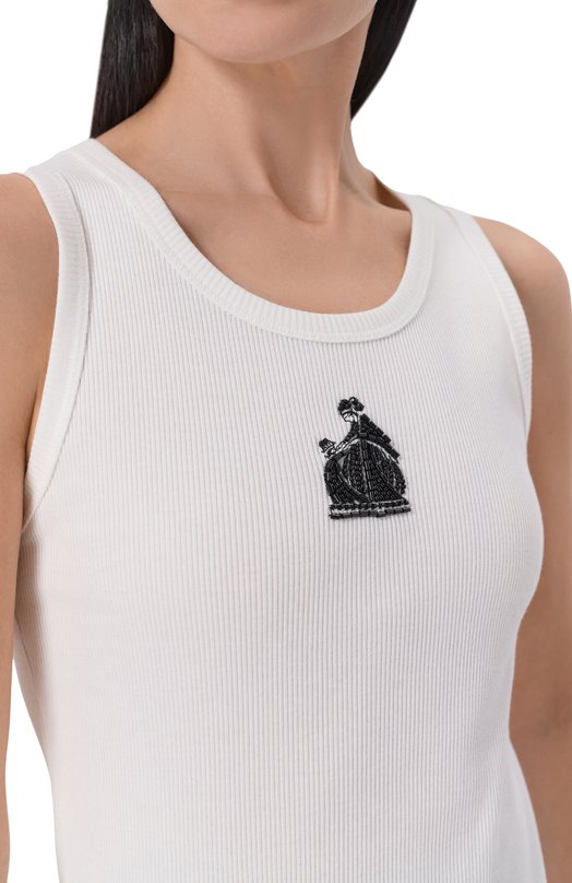 Хлопковая майка Lanvin RW-T00012-J047-P26 Белый  RW-T00012-J047-P26 Фото 5