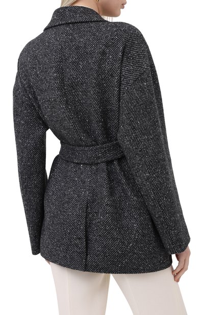 Кашемировое пальто LORO PIANA серого цвета по цене 541500 руб., арт. FAL2987, фото 4 Кашемировое пальто LORO PIANA, арт. FAL2987, фото 4