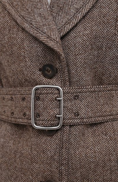 Шерстяной жакет CHLOÉ коричневого цвета по цене 286500 руб., арт. CHC20WVE23078, фото 5 Шерстяной жакет CHLOÉ, арт. CHC20WVE23078, фото 5