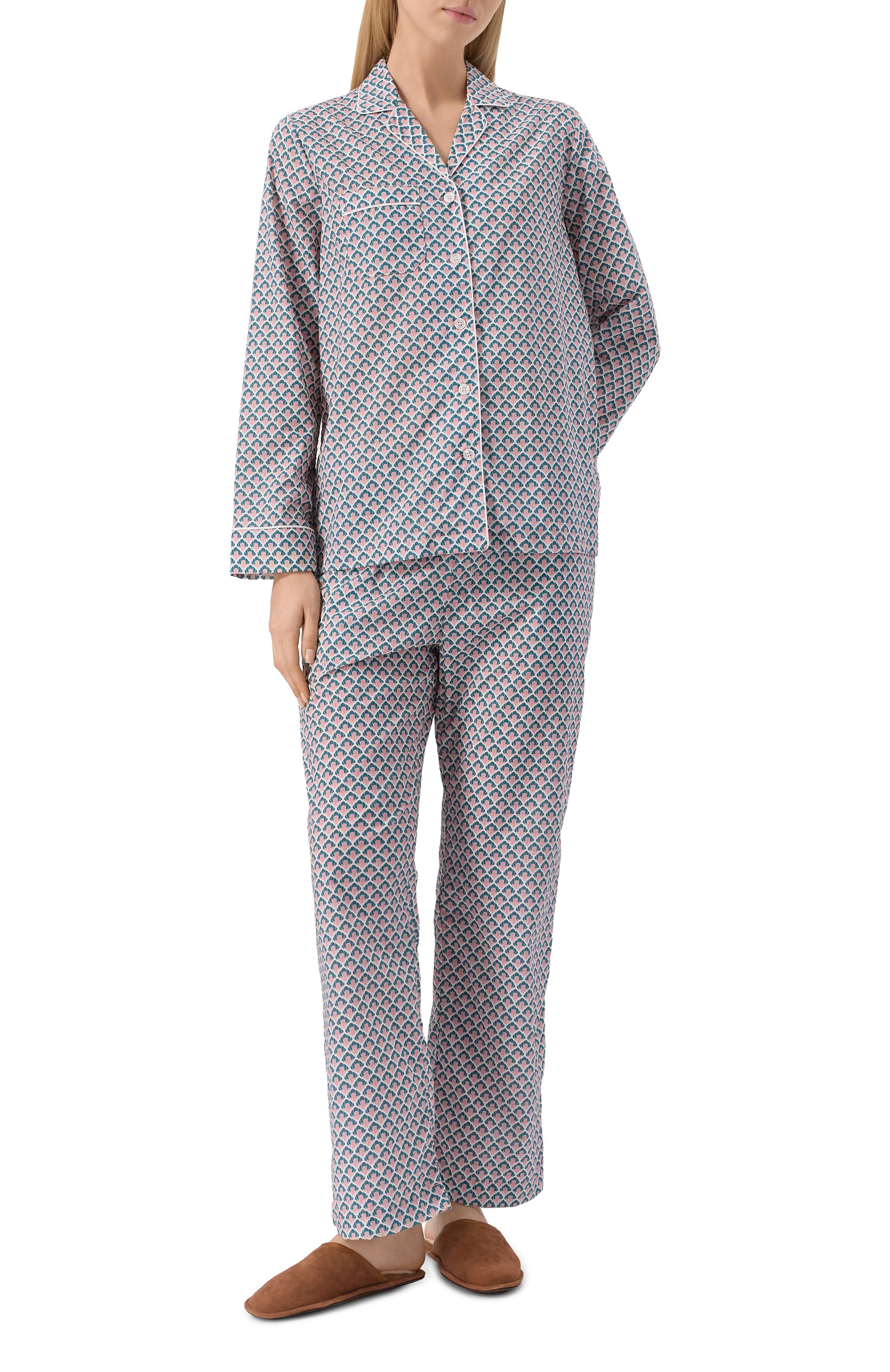 Хлопковая пижама DEREK ROSE разноцветного цвета по цене 40950 руб., арт. 2012/LEDB088, фото 2 Хлопковая пижама DEREK ROSE, арт. 2012/LEDB088, фото 2