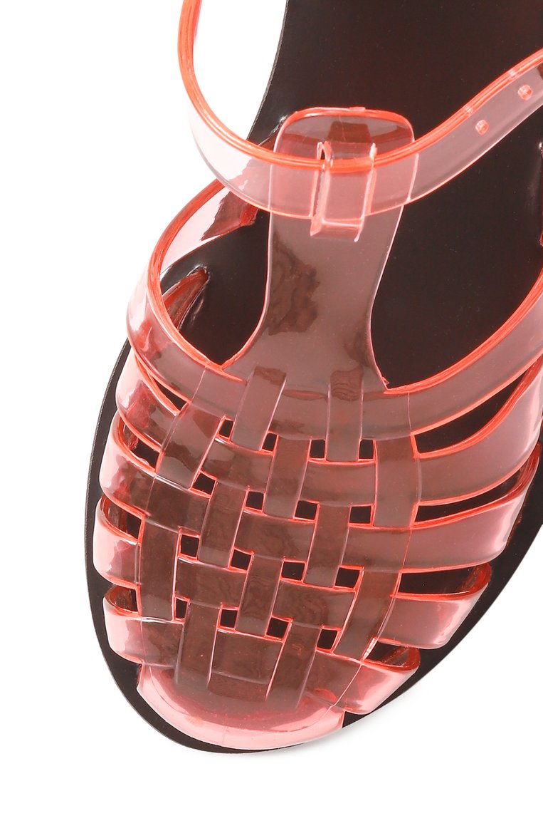 Женские резиновые сандалии homeria ANCIENT GREEK SANDALS розового цвета, арт. H0MERIA JELLY | Фото 7 (Подошва: Платформа; Материал сплава: Проставлено; Драгоценные камни: Проставлено; Материал внешний: Резина)