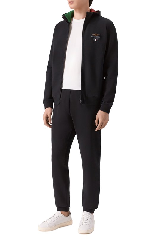 Хлопковый спортивный костюм Aeronautica Militare TF0108UF00674 Чёрный TF0108UF00674