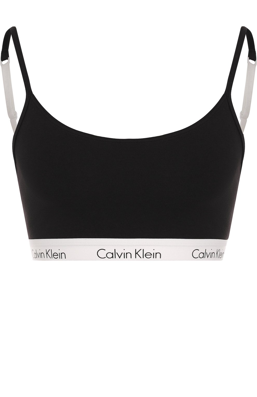 Хлопковый бюстгальтер с логотипом бренда CALVIN KLEIN черного цвета по цене 4705 руб., арт. QF1536E, фото 1 Хлопковый бюстгальтер с логотипом бренда CALVIN KLEIN, арт. QF1536E, фото 1