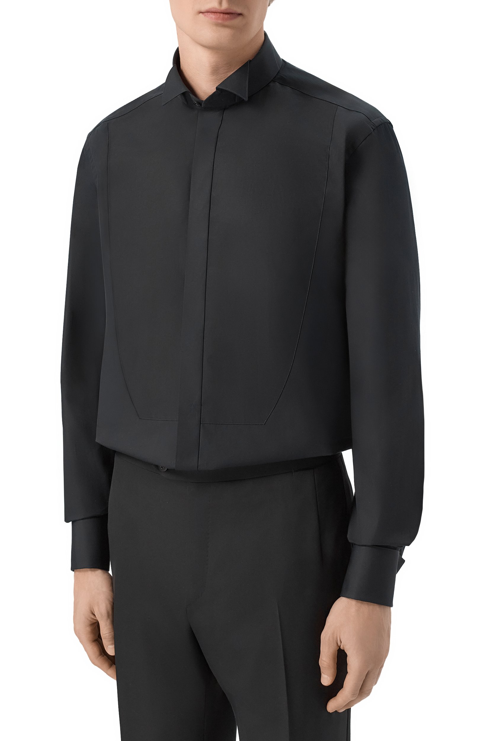 Хлопковая сорочка CORNELIANI черного цвета по цене 44850 руб., арт. 28P916/2A91082, фото 3 Хлопковая сорочка CORNELIANI, арт. 28P916/2A91082, фото 3