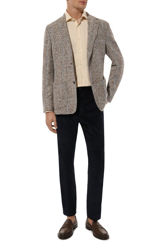 Рубашка из хлопка и шерсти Sonrisa Кремовый, фото 2