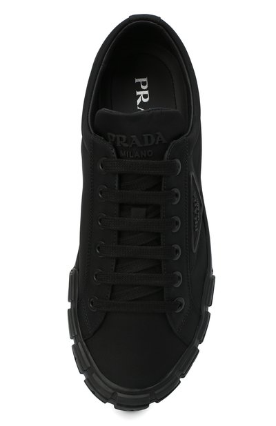 Кеды cassetta wheel PRADA черного цвета по цене 82000 руб., арт. 2EG323-1YFL-F0002, фото 4 Кеды cassetta wheel PRADA, арт. 2EG323-1YFL-F0002, фото 4