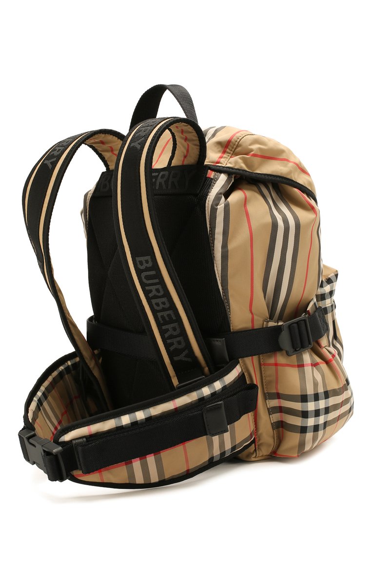 Женский рюкзак rucksack BURBERRY бежевого цвета, арт. 8014751 | Фото 3 (Материал сплава: Проставлено, Проверено; Статус �проверки: Проверено, Проверена категория; Материал: Текстиль; Драгоценные камни: Проставлено; Стили: Кэжуэл; Размер: large)