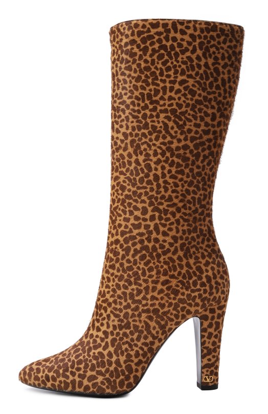 Кожаные сапоги Hotty 100 Valentino 8W2S0NJ3/DPQ Леопардовый  8W2S0NJ3/DPQ Фото 4