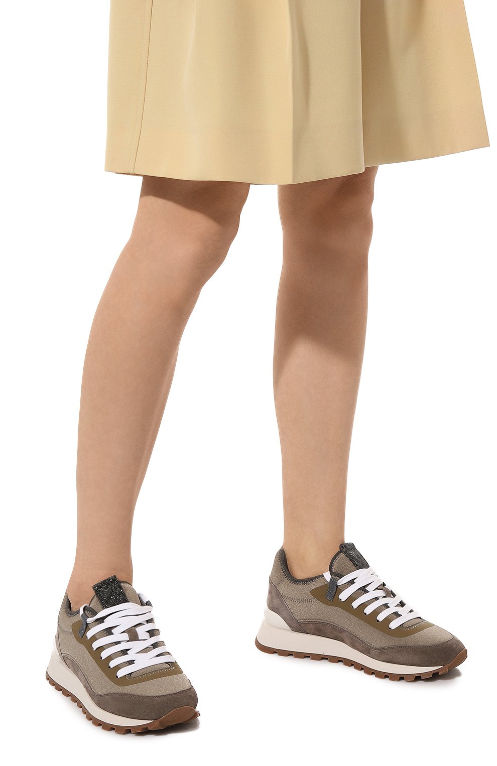 Комбинированные кроссовки BRUNELLO CUCINELLI, арт. MZSFGBP166, фото 3