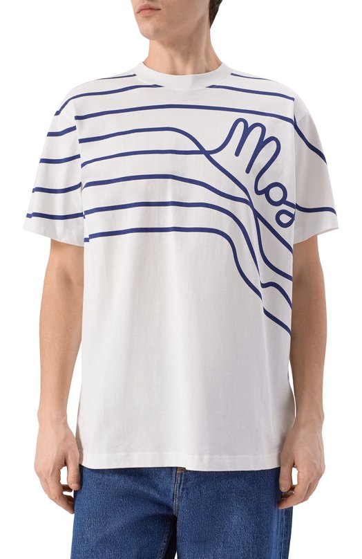 Хлопковая футболка Moschino A0716/0241 Белый  A0716/0241 Фото 3