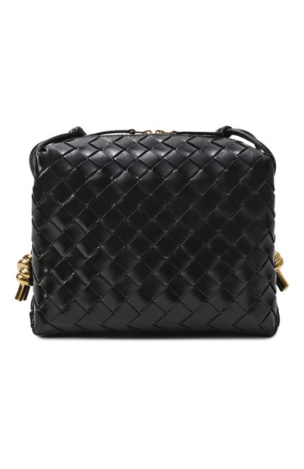 Женская сумка loop small BOTTEGA VENETA черного цвета, арт. 736130/V2GV1 | Фото 1 (Драгоценные камни: Проставлено; Материал: Натуральная кожа; Размер: small; Ремень/цепочка: На ремешке; Материал сплава: Проставлено)
